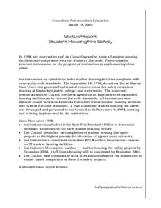 Kentucky Council on Postsecondary Education / Fire marshal / Murray State University / Kentucky / Education in Kentucky / American Association of State Colleges and Universities