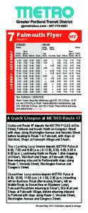 7 Falmouth Flyer MONDAY - SATURDAY Route 1  M7