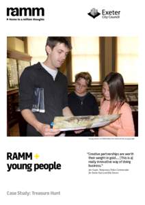 Young visitors to RAMM follow the trail made by young people.  RAMM + young people Case Study: Treasure Hunt