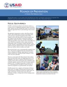 Pounds of Prevention Focus: South Africa
