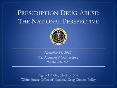 National Drug Control Strategy