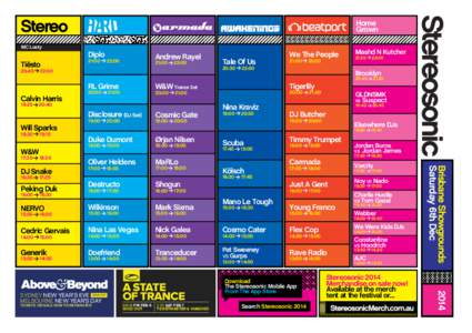 Festivals in Australia / Stereosonic / Marlo Hoogstraten / Ferry Corsten / Viagogo / Ticketmaster / W&W / Cosmic Gate / Kaz James / Electronic music / Music / DJs