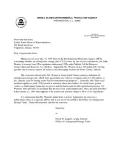 Undated letter to Congressman Jontz