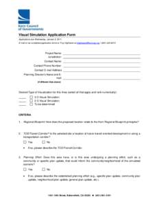 Visual Simulation Application Form