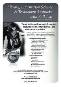 Library, Information Science & Technology Abstracts with Full Text ™