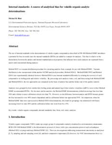 Laboratory techniques / Separation processes / Calibration curve / Matrix / Mass spectrometry / Internal standard / Gas chromatography–mass spectrometry / Response factor / Gas chromatography / Chemistry / Chromatography / Analytical chemistry