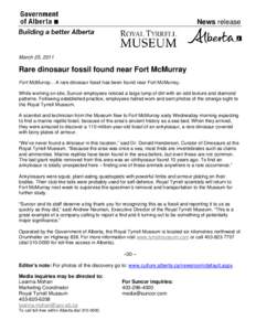 Royal Tyrrell Museum of Palaeontology / Ankylosauria / Suncor Energy / Tyrrell / Fort McMurray / Economy of Canada / Alberta / Canada