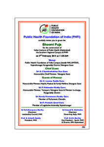 PUBLIC HEALTH FOUNDATION OF INDIA  Public Health Foundation of India (PHFI)