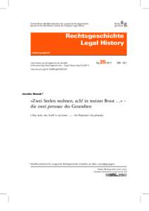 Rg  Rechts geschichte  Zeitschrift des Max-Planck-Instituts für europäische Rechtsgeschichte