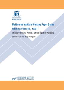 Childcare Demand and Household Labour Supply after 2000*