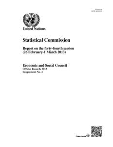 E[removed]E/CN[removed]United Nations  Statistical Commission