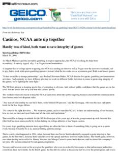 Casinos, NCAA ante up together