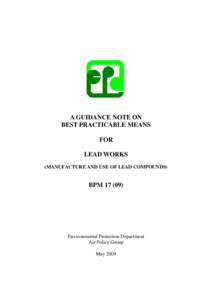 Microsoft Word - BPM 17 for Lead Works final 0509.doc