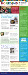 hOriz ns North Bay & District Multicultural Centre’s Newsletter ADDRESS	  374 Fraser Street, North Bay, ON P1B 3W7