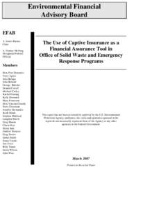 Microsoft Word - EFAB Captive Insurance Report Cover Final.doc