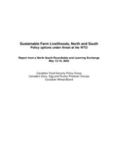 Sustainable Farm Livelihoods, North and South