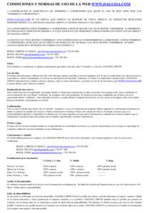 CONDICIONES Y NORMAS DE USO DE LA WEB WWW DAGUISA COM -castellà-