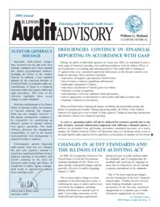 AuditADVISORY 2004 Annual ILLINOIS  Emerging and Potential Audit Issues