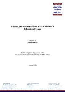 Science, Data and Decisions in New Zealand’s Education System