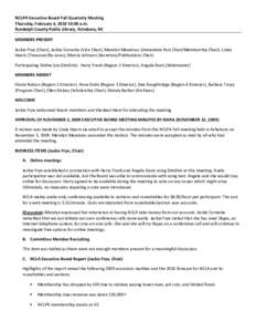 NCLPA Executive Board Fall Quarterly Meeting Thursday, February 4, [removed]:00 a.m. Randolph County Public Library, Asheboro, NC MEMBERS PRESENT Jackie Frye (Chair), Jackie Cornette (Vice Chair), Meralyn Meadows (Immediat