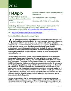 H-Diplo Article Review No. 452