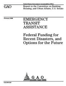 United States Government Accountability Office  GAO Report to the Committee on Banking, Housing, and Urban Affairs, U.S. Senate