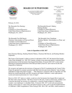 BOARD OF SUPERVISORS 44 N. SAN JOAQUIN STREET, SUITE 627 STOCKTON, CALIFORNIA[removed]TELEPHONE: [removed]FAX: [removed]LOIS M. SAHYOUN