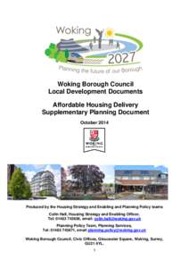 Woking Borough Council Local Development Documents Affordable Housing Delivery Supplementary Planning Document October 2014