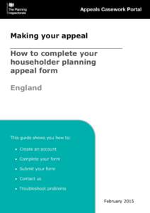 Making your appeal How to complete your householder planning appeal form England