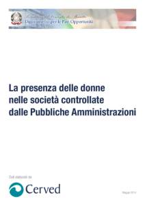 Maggio[removed]La presenza delle donne nelle società controllate dalle Pubbliche Amministrazioni