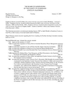 January 23, [removed]Board of Supervisors Minutes