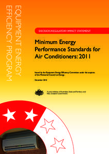 EQUIPMENT ENERGY EFFICIENCY PROGRAM DECISION REGULATORY IMPACT STATEMENT  Minimum Energy