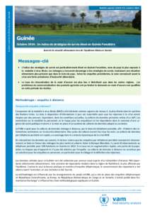 Lutter contre la faim dans le monde  Bulletin spécial mVAM #2: octobre 2014 Guinée Octobre 2014: Un indice de stratégies de survie élevé en Guinée Forestière