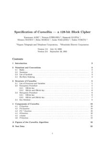 Key schedule / ICE / Camellia