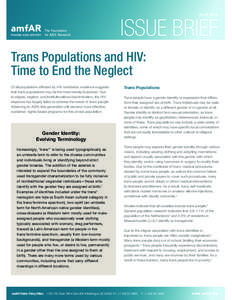 April[removed]The Foundation for AIDS Research  Issue Brief