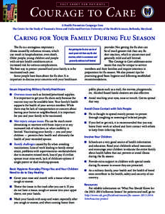 Courage to Care FAC T S H E E T F O R PAT I E N T S A Health Promotion Campaign from The Center for the Study of Traumatic Stress and Uniformed Services University of the Health Sciences, Bethesda, Maryland.