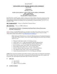 Architectural history / Conservation-restoration / Cultural heritage / Museology / Maryland-National Capital Park and Planning Commission / Wheaton /  Illinois / Designated landmark / Preservation / Cultural studies / Historic preservation / Humanities