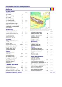 Environment Statistics Country Snapshot  Andorra Air and climate  Year