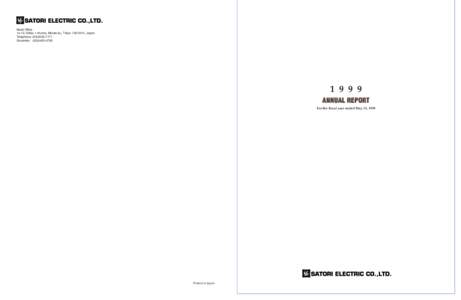 Head Office 14-10, Shiba 1-chome, Minato-ku, Tokyo[removed], Japan Telephone: ([removed]Facsimile: ([removed] 9 9