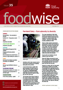 issue  35 foodwise A NSW FOOD AUTHORITY NEWSLETTER FOR NSW FOOD INDUSTRIES