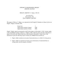 Microsoft Word - HIGLEY, HARVEY V  Papers, [removed]doc