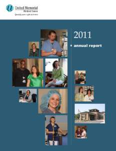 2011 annual report This publication is produced by the Community Relations Department of United Memorial Medical Center and printed locally by Hi-Tek Graphics of Oakfield, N.Y.