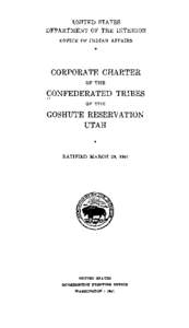 Corporate Charter of the Confederated Tribes of the Goshute Reservation
