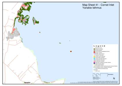 Map Sheet 41 - Cornet Inlet Yanakie Isthmus Legend Roads and Tracks Mangrove Shrubland