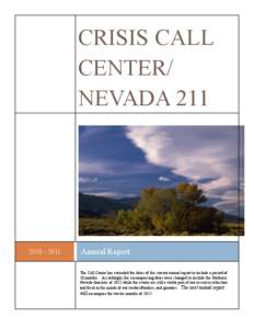 CRISIS CALL CENTER/ NEVADA[removed]