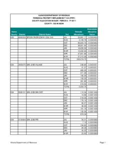 ILLINOIS DEPARTMENT OF REVENUE PERSONAL PROPERTY REPLACEMENT TAX (PPRT) COUNTY ALLOCATION MAILER - PERIOD 8 - FY 2011 COUNTY[removed]MASON  Home