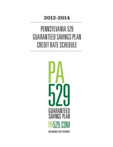 [removed]PENNSYLVANIA 529 GUARANTEED SAVINGS PLAN CREDIT RATE SCHEDULE