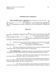 MHT FORM - CAPITAL GRANT/LOAN/GIFT/BOND BILL Subordination Agreement PJD/mhd[removed]Page 1