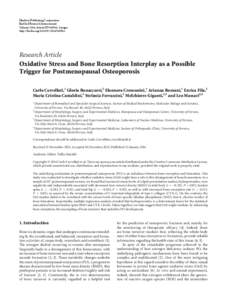 Oxidative Stress and Bone Resorption Interplay as a Possible Trigger for Postmenopausal Osteoporosis