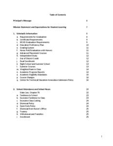 Table	
  of	
  Contents	
    	
   Principal’s	
  Message	
   	
   	
   	
  